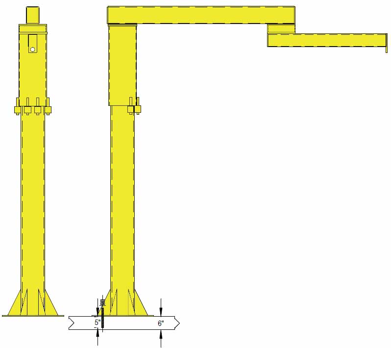 Articulating Foundationless Jib Crane
