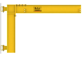 Cantilevered Wall Mounted Jib Crane